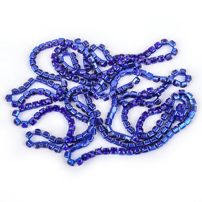 Round Shape Sew-On Cup Chain with Glass Loose Rhinestone Decoration for Dresses - Sizes 3mm-8mm