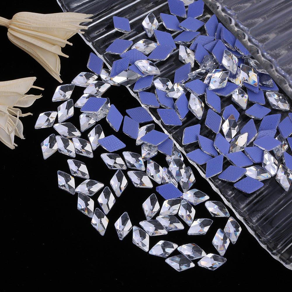 OPL K9 Glass Crystal Loose Rhinestones - Hotfix Flat Top Rectangle Shape Iron-on Rhinestones for DIY Crafts and Decoration