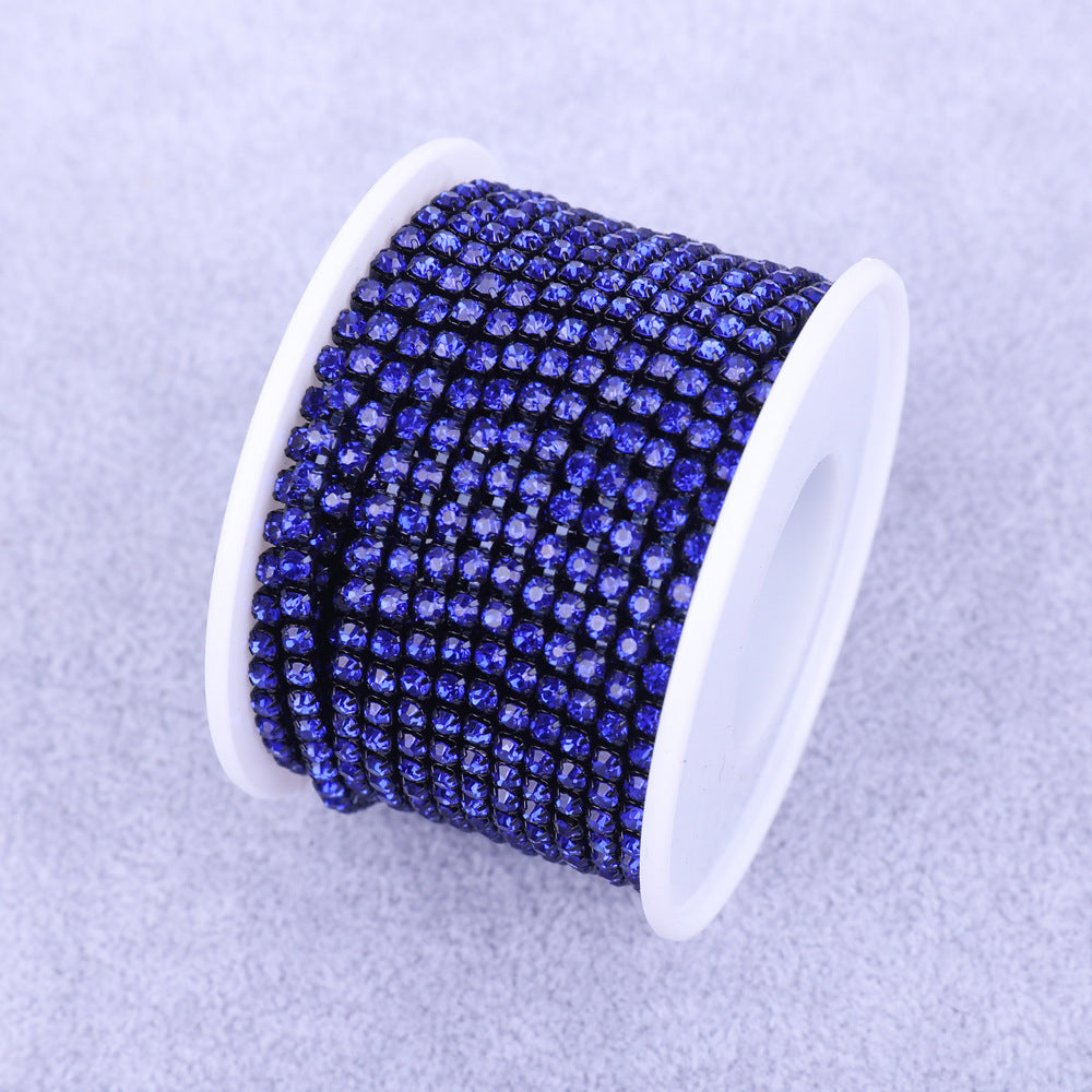 Round Shape Sew-On Cup Chain with Glass Loose Rhinestone Decoration for Dresses - Sizes 3mm-8mm