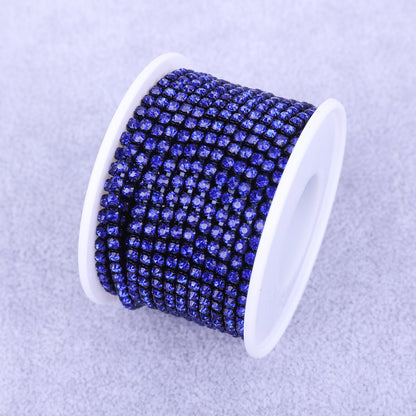 Round Shape Sew-On Cup Chain with Glass Loose Rhinestone Decoration for Dresses - Sizes 3mm-8mm