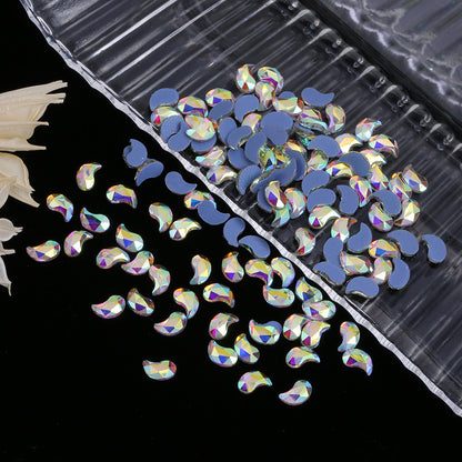 OPL K9 Glass Crystal Loose Rhinestones - Hotfix Flat Top Rectangle Shape Iron-on Rhinestones for DIY Crafts and Decoration