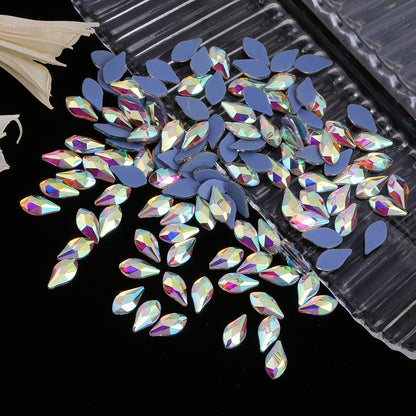 OPL K9 Glass Crystal Loose Rhinestones - Hotfix Flat Top Rectangle Shape Iron-on Rhinestones for DIY Crafts and Decoration