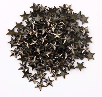 Bulk Wholesale 300pcs Gold 12x12mm Flatback Glue on Studs Hotfix Iron Stars - 1/4" Flatback Loose Rhinestones
