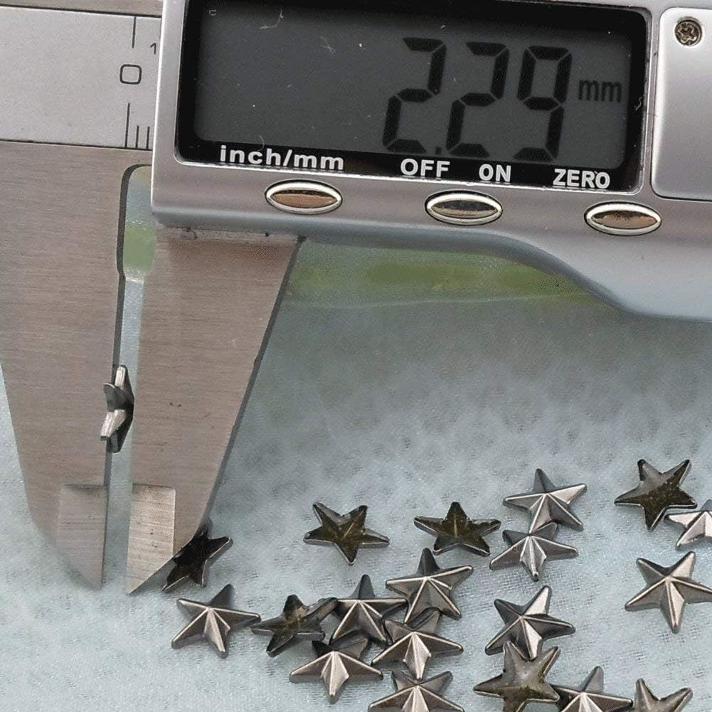 Bulk Wholesale 300pcs Gold 12x12mm Flatback Glue on Studs Hotfix Iron Stars - 1/4" Flatback Loose Rhinestones