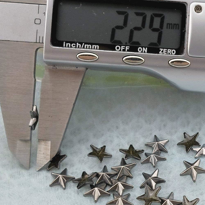 Bulk Wholesale 300pcs Gold 12x12mm Flatback Glue on Studs Hotfix Iron Stars - 1/4" Flatback Loose Rhinestones
