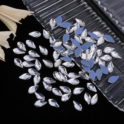 OPL K9 Glass Crystal Loose Rhinestones - Hotfix Flat Top Rectangle Shape Iron-on Rhinestones for DIY Crafts and Decoration