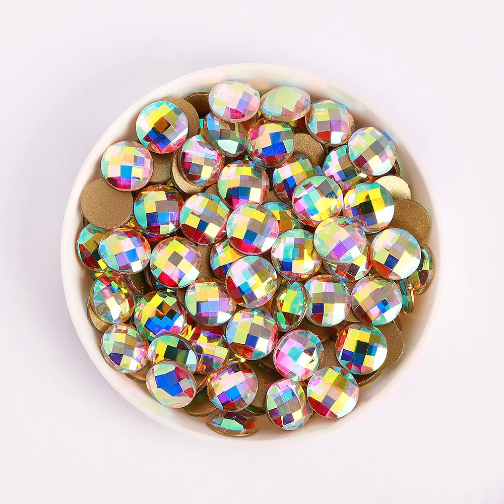 3D Irregular Flat Back Rhinestones - K9 Fancy Crystal AB Decorative Stones for Nail