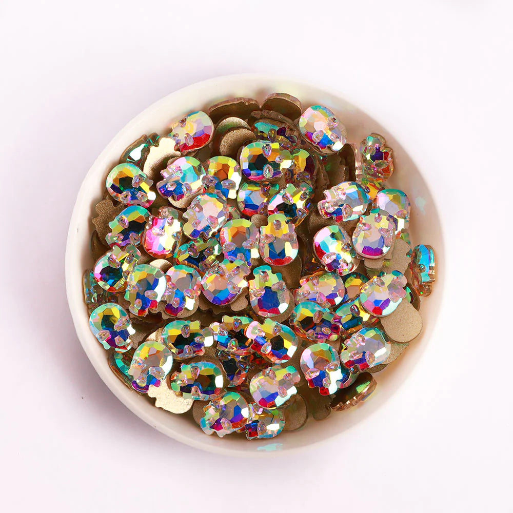3D Irregular Flat Back Rhinestones - K9 Fancy Crystal AB Decorative Stones for Nail