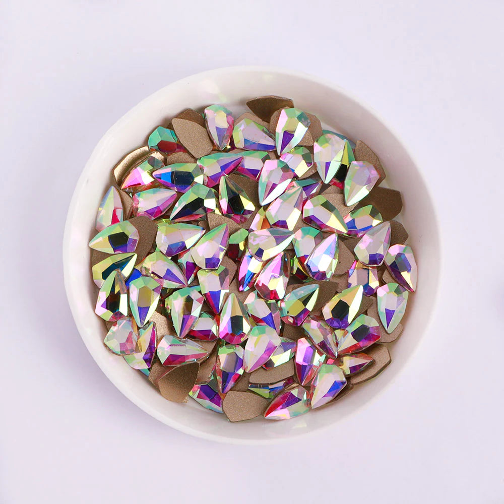 3D Irregular Flat Back Rhinestones - K9 Fancy Crystal AB Decorative Stones for Nail