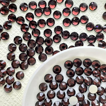 OPAL Wholesale Premium Quality Adhesive Silver Backed Flatback Glass Rhinestones with 12 Facets for Nail Art Creations