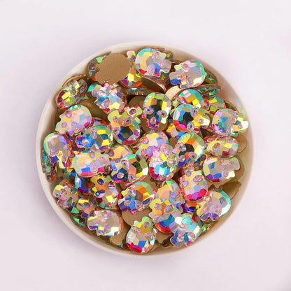 3D Irregular Flat Back Rhinestones - K9 Fancy Crystal AB Decorative Stones for Nail