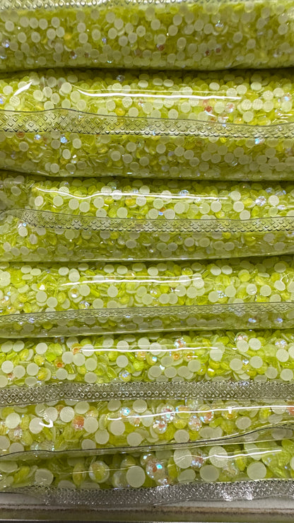 OPL Wholesale Electric Color Glass Iron-On Hotfix Transfer Loose Rhinestones Washable Backing Hotfix Rhinestone Transfer