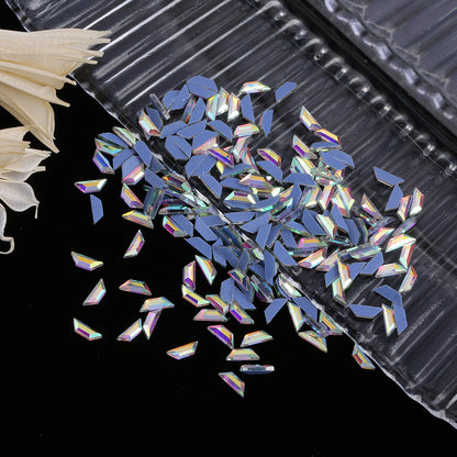 OPL K9 Glass Crystal Loose Rhinestones - Hotfix Flat Top Rectangle Shape Iron-on Rhinestones for DIY Crafts and Decoration