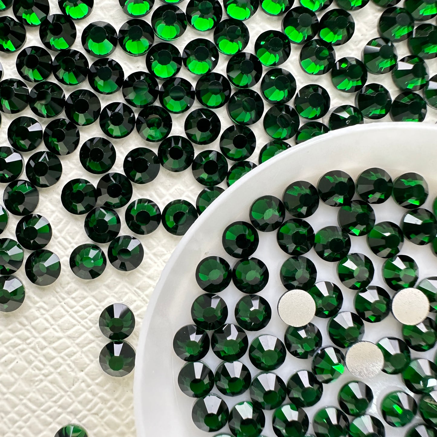 OPAL Wholesale Premium Quality Adhesive Silver Backed Flatback Glass Rhinestones with 12 Facets for Nail Art Creations