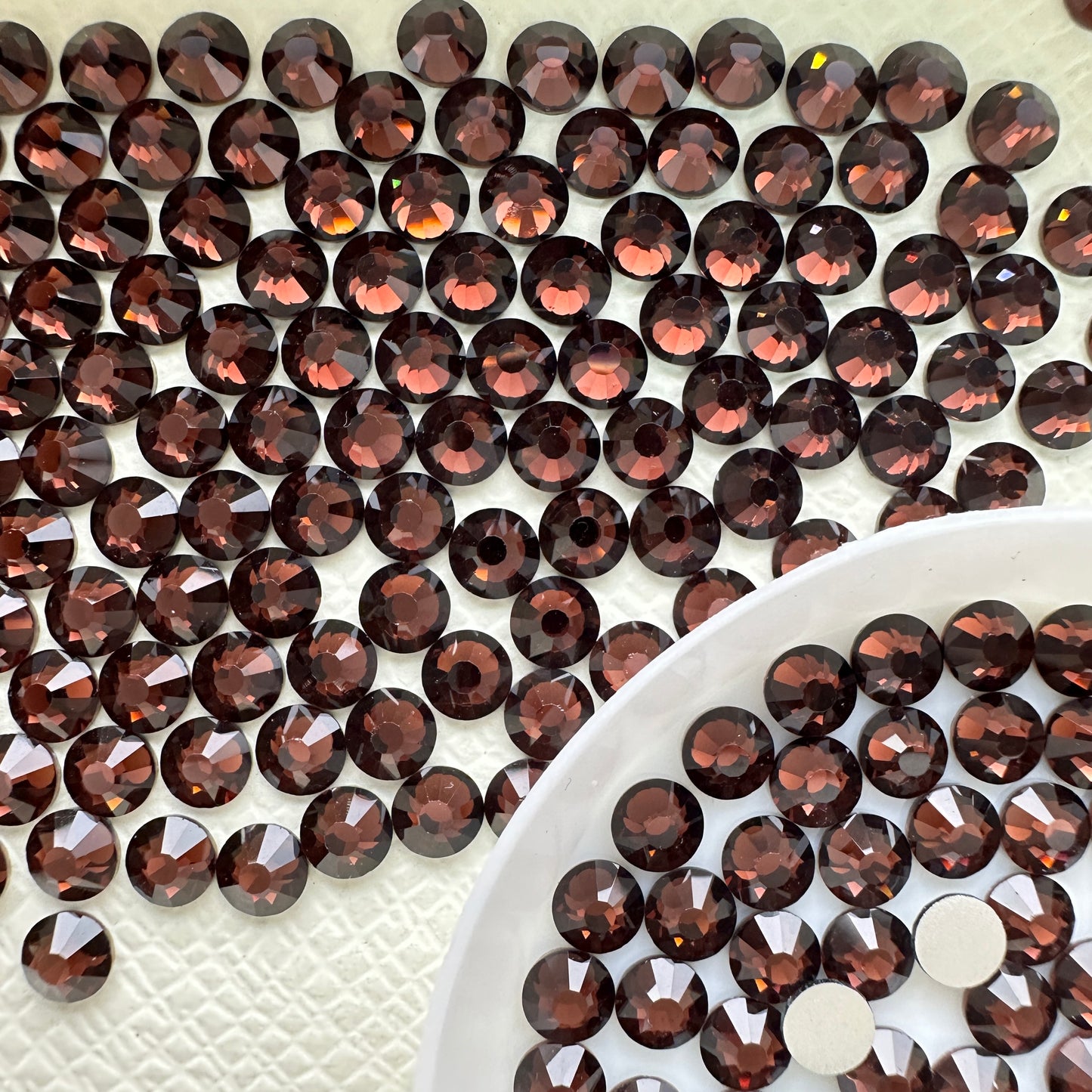 OPAL Wholesale Premium Quality Adhesive Silver Backed Flatback Glass Rhinestones with 12 Facets for Nail Art Creations