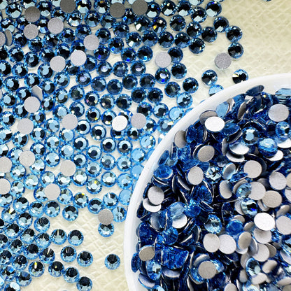 OPAL Wholesale Premium Quality Adhesive Silver Backed Flatback Glass Rhinestones with 12 Facets for Nail Art Creations