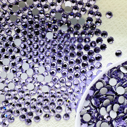 OPAL Wholesale Premium Quality Adhesive Silver Backed Flatback Glass Rhinestones with 12 Facets for Nail Art Creations