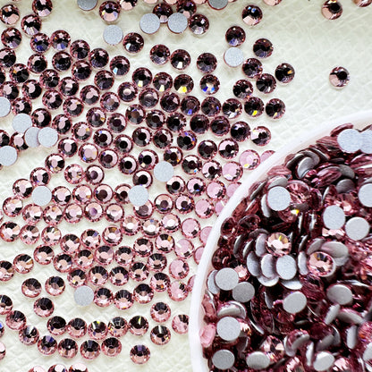 OPAL Wholesale Premium Quality Adhesive Silver Backed Flatback Glass Rhinestones with 12 Facets for Nail Art Creations