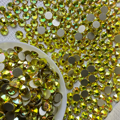 2088 Eco-Friendly Nickel-Free AB Color Non-Hotfix Flat Back Rhinestone Loose 16 Facets Shoes Hat Bags Nail Art