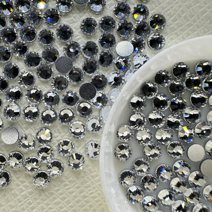 OPAL Wholesale Premium Quality Adhesive Silver Backed Flatback Glass Rhinestones with 12 Facets for Nail Art Creations