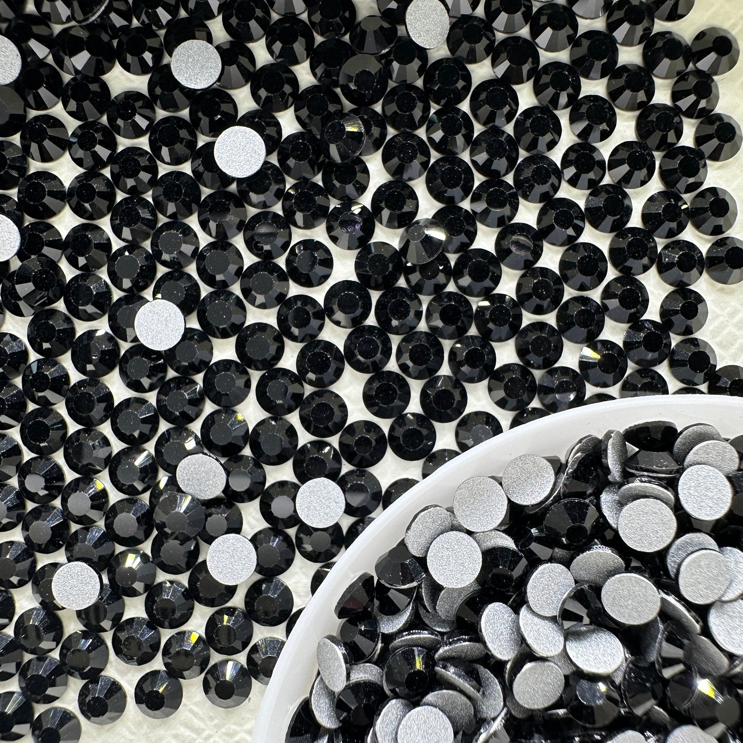 OPAL Wholesale Premium Quality Adhesive Silver Backed Flatback Glass Rhinestones with 12 Facets for Nail Art Creations
