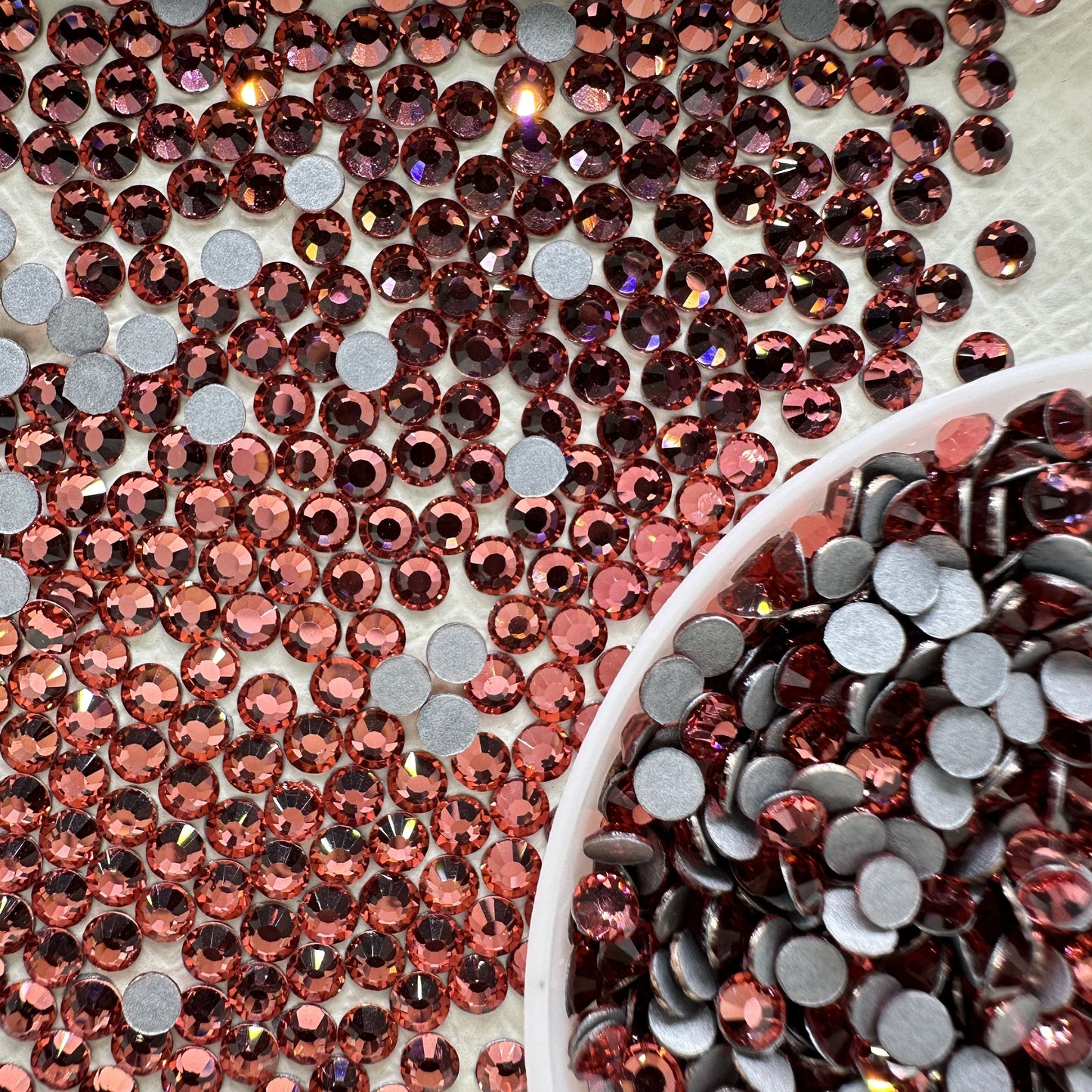 OPAL Wholesale Premium Quality Adhesive Silver Backed Flatback Glass Rhinestones with 12 Facets for Nail Art Creations