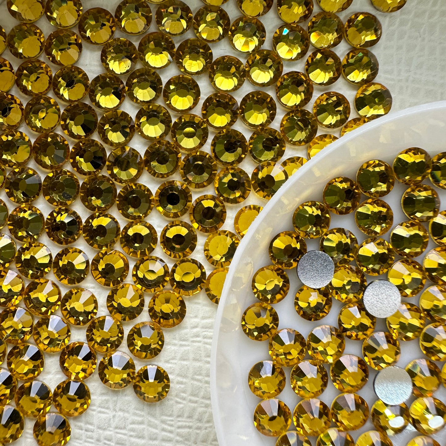 OPAL Wholesale Premium Quality Adhesive Silver Backed Flatback Glass Rhinestones with 12 Facets for Nail Art Creations