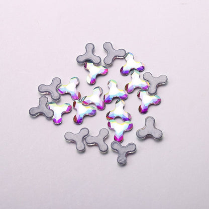 OPL K9 Glass Crystal Loose Rhinestones - Hotfix Flat Top Rectangle Shape Iron-on Rhinestones for DIY Crafts and Decoration