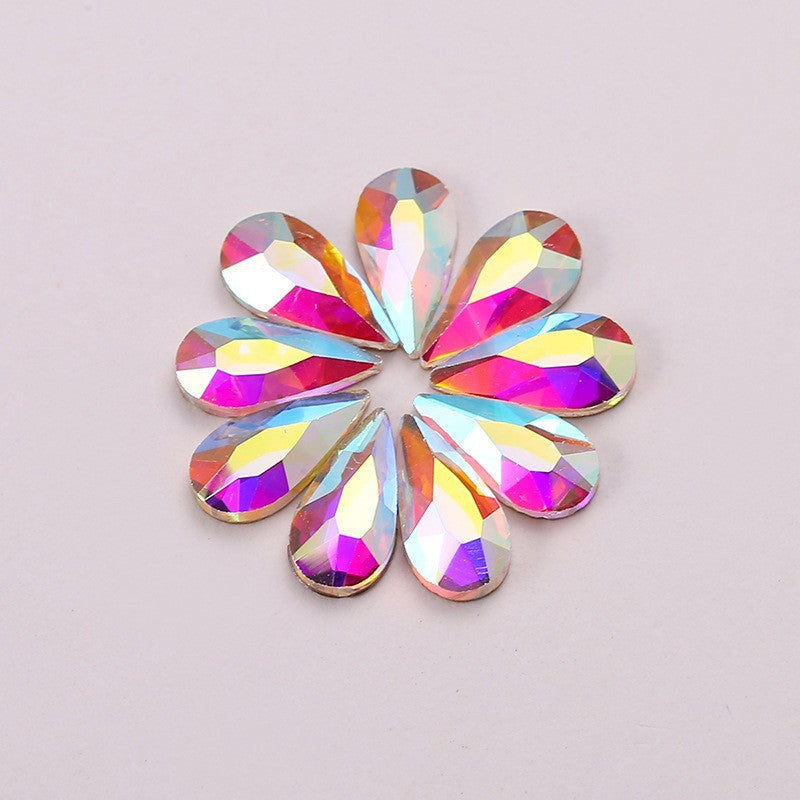 OPL K9 Glass Crystal Loose Rhinestones - Hotfix Flat Top Rectangle Shape Iron-on Rhinestones for DIY Crafts and Decoration