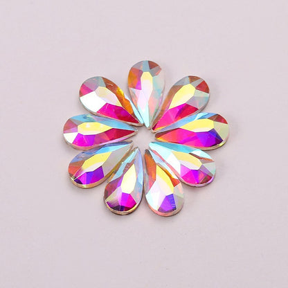 OPL K9 Glass Crystal Loose Rhinestones - Hotfix Flat Top Rectangle Shape Iron-on Rhinestones for DIY Crafts and Decoration