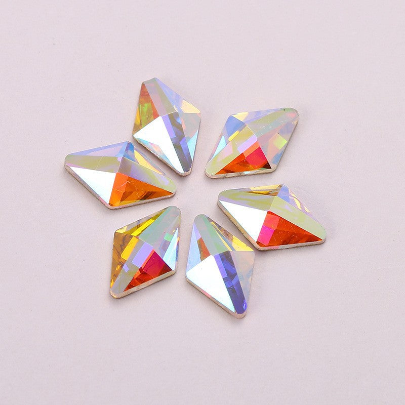 OPL K9 Glass Crystal Loose Rhinestones - Hotfix Flat Top Rectangle Shape Iron-on Rhinestones for DIY Crafts and Decoration