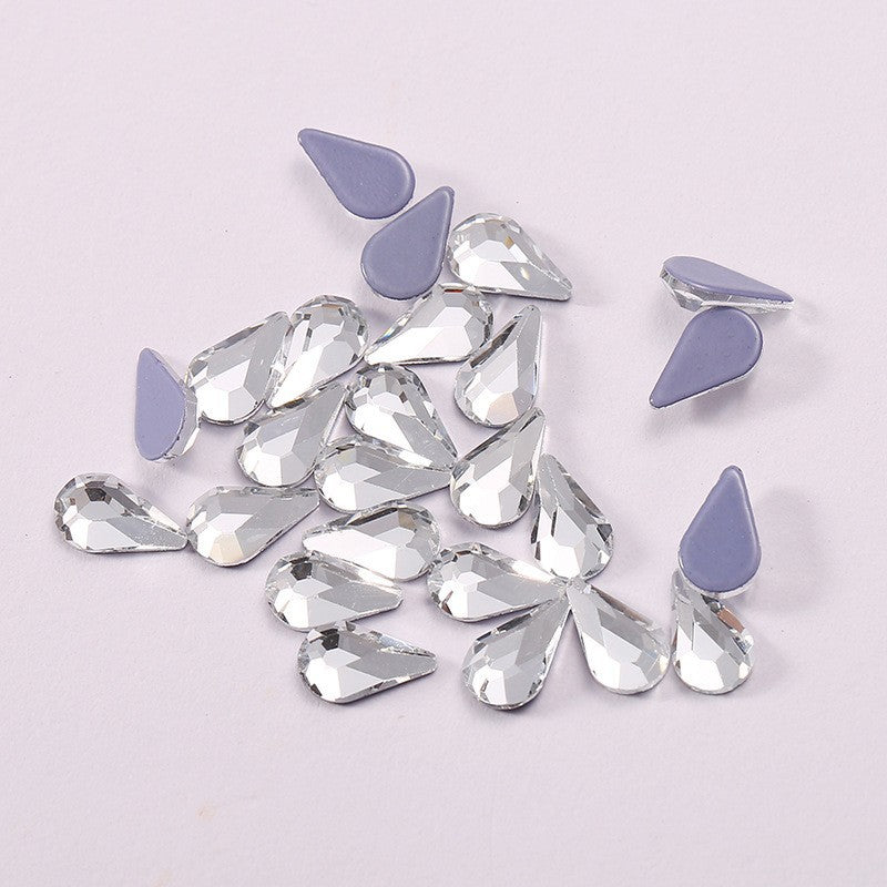 OPL K9 Glass Crystal Loose Rhinestones - Hotfix Flat Top Rectangle Shape Iron-on Rhinestones for DIY Crafts and Decoration
