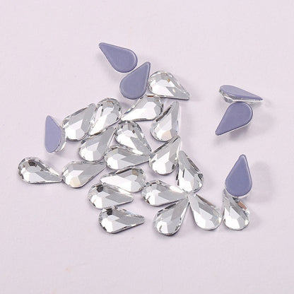 OPL K9 Glass Crystal Loose Rhinestones - Hotfix Flat Top Rectangle Shape Iron-on Rhinestones for DIY Crafts and Decoration