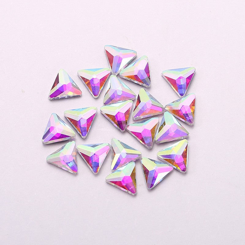 OPL K9 Glass Crystal Loose Rhinestones - Hotfix Flat Top Rectangle Shape Iron-on Rhinestones for DIY Crafts and Decoration