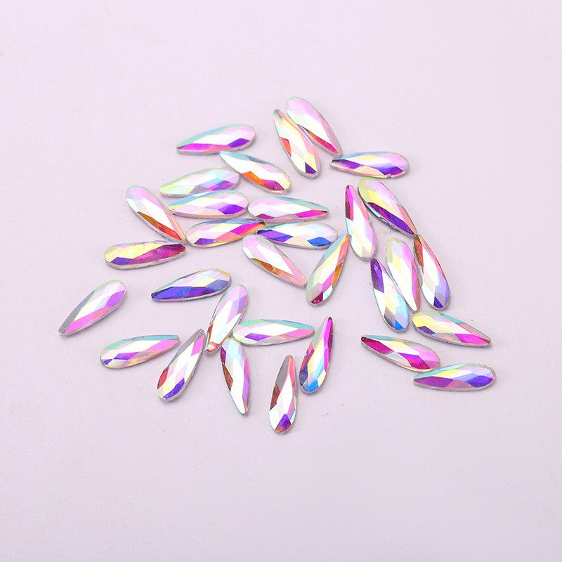 OPL K9 Glass Crystal Loose Rhinestones - Hotfix Flat Top Rectangle Shape Iron-on Rhinestones for DIY Crafts and Decoration