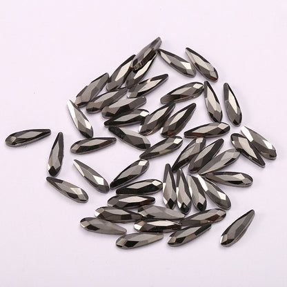 OPL K9 Glass Crystal Loose Rhinestones - Hotfix Flat Top Rectangle Shape Iron-on Rhinestones for DIY Crafts and Decoration