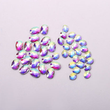 OPL K9 Glass Crystal Loose Rhinestones - Hotfix Flat Top Rectangle Shape Iron-on Rhinestones for DIY Crafts and Decoration