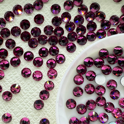 OPAL Wholesale Premium Quality Adhesive Silver Backed Flatback Glass Rhinestones with 12 Facets for Nail Art Creations