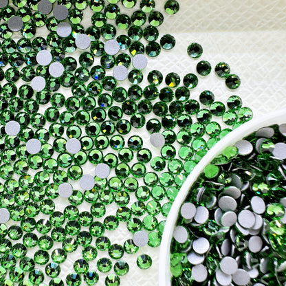 OPAL Wholesale Premium Quality Adhesive Silver Backed Flatback Glass Rhinestones with 12 Facets for Nail Art Creations