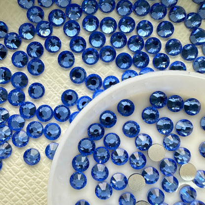 OPAL Wholesale Premium Quality Adhesive Silver Backed Flatback Glass Rhinestones with 12 Facets for Nail Art Creations