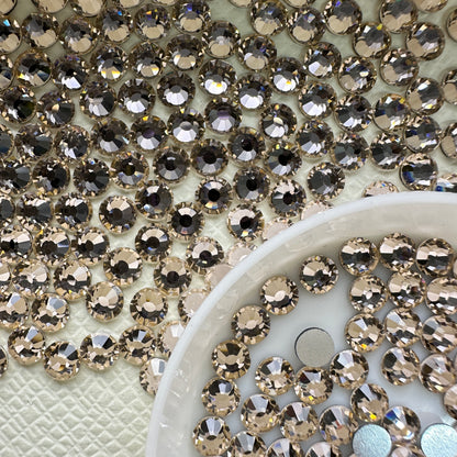 OPAL Wholesale Premium Quality Adhesive Silver Backed Flatback Glass Rhinestones with 12 Facets for Nail Art Creations
