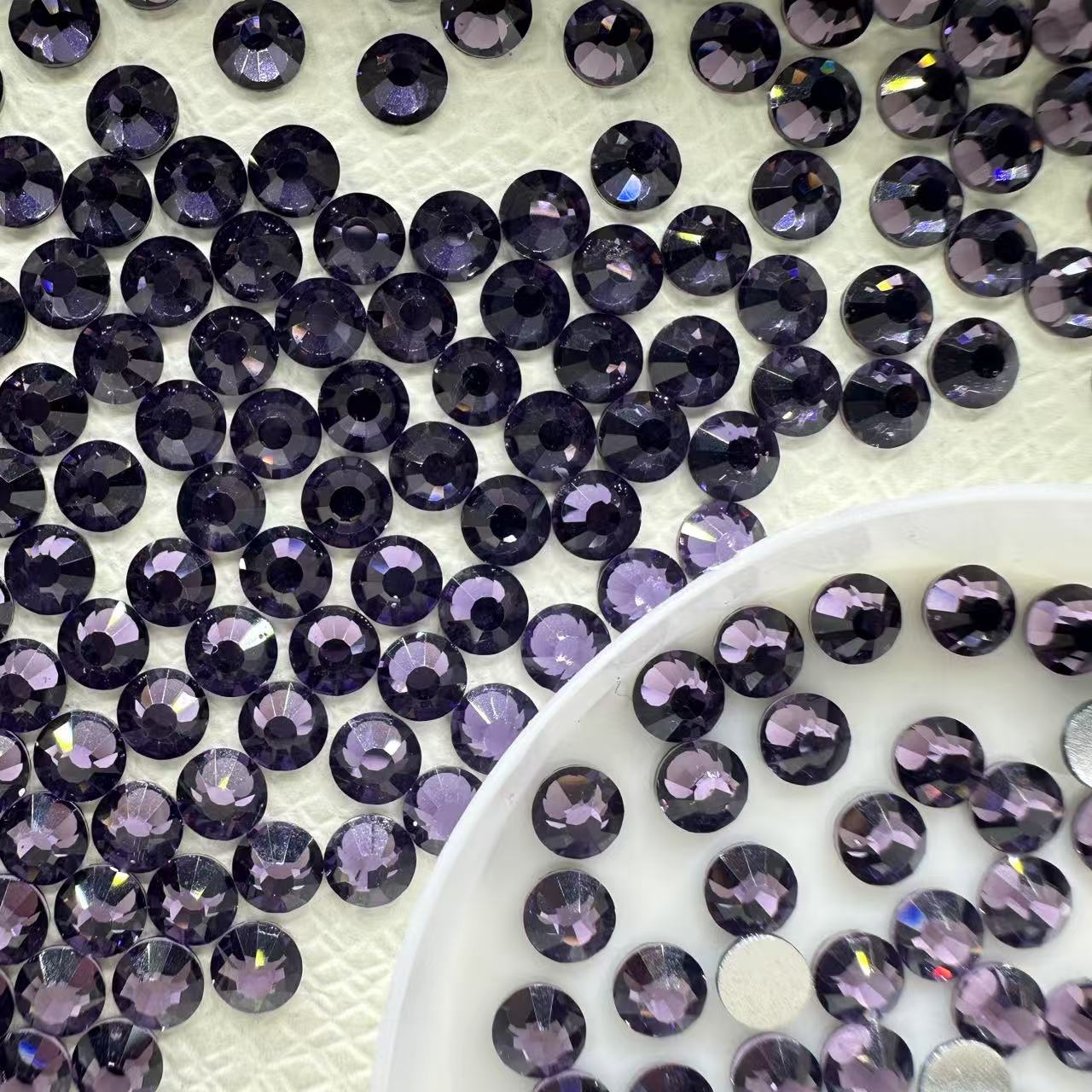 OPAL Wholesale Premium Quality Adhesive Silver Backed Flatback Glass Rhinestones with 12 Facets for Nail Art Creations