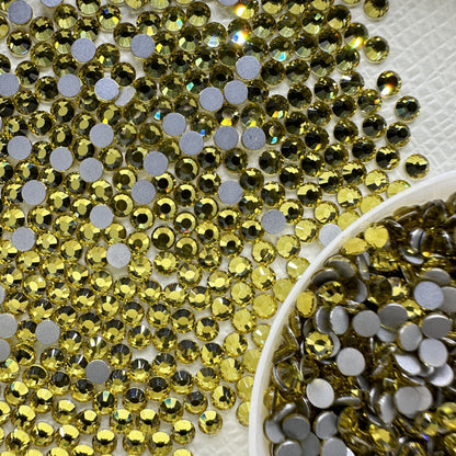 OPAL Wholesale Premium Quality Adhesive Silver Backed Flatback Glass Rhinestones with 12 Facets for Nail Art Creations