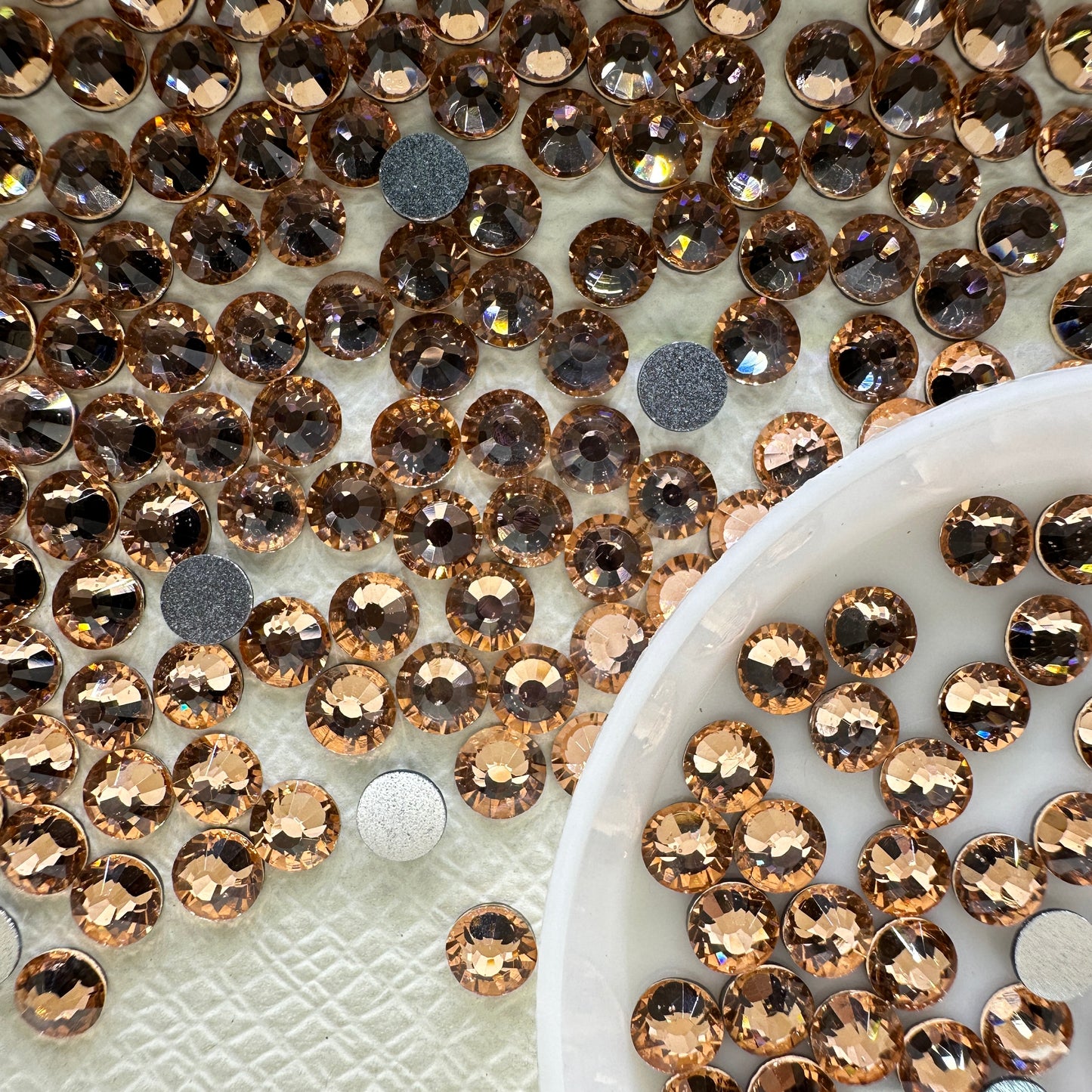 OPAL Wholesale Premium Quality Adhesive Silver Backed Flatback Glass Rhinestones with 12 Facets for Nail Art Creations