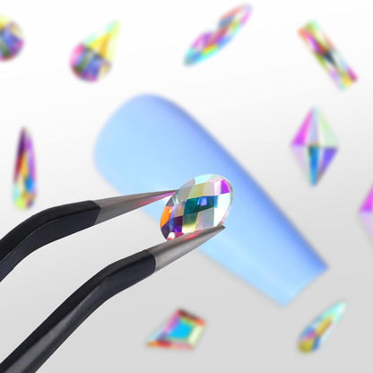 3D Irregular Flat Back Rhinestones - K9 Fancy Crystal AB Decorative Stones for Nail