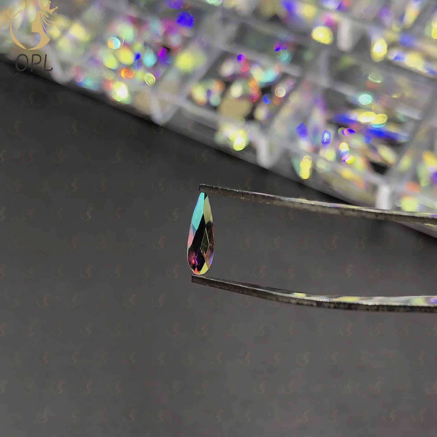 3D Irregular Flat Back Rhinestones - K9 Fancy Crystal AB Decorative Stones for Nail