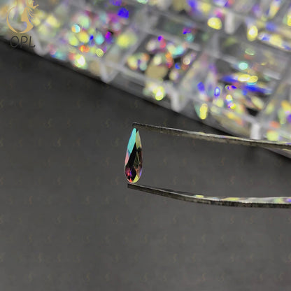 3D Irregular Flat Back Rhinestones - K9 Fancy Crystal AB Decorative Stones for Nail