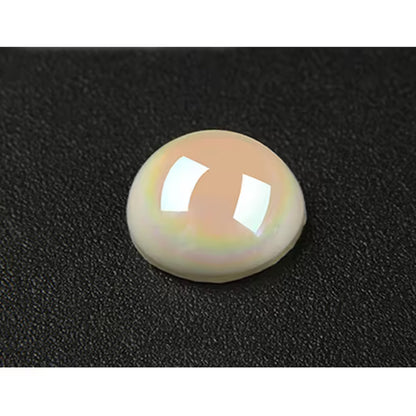 OPL Korean-Style 3mm-12mm Crystal White Pearls Hot Fix Flatback Rhinestones – 12 Facets Resin Ornaments for Shoes & Garment