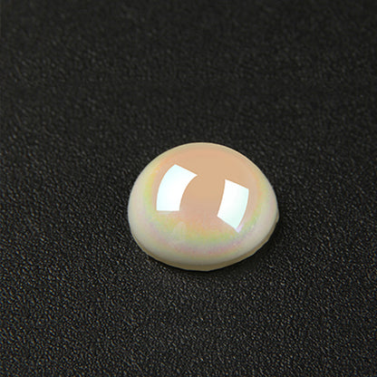 OPL Korean-Style 3mm-12mm Crystal White Pearls Hot Fix Flatback Rhinestones – 12 Facets Resin Ornaments for Shoes & Garment