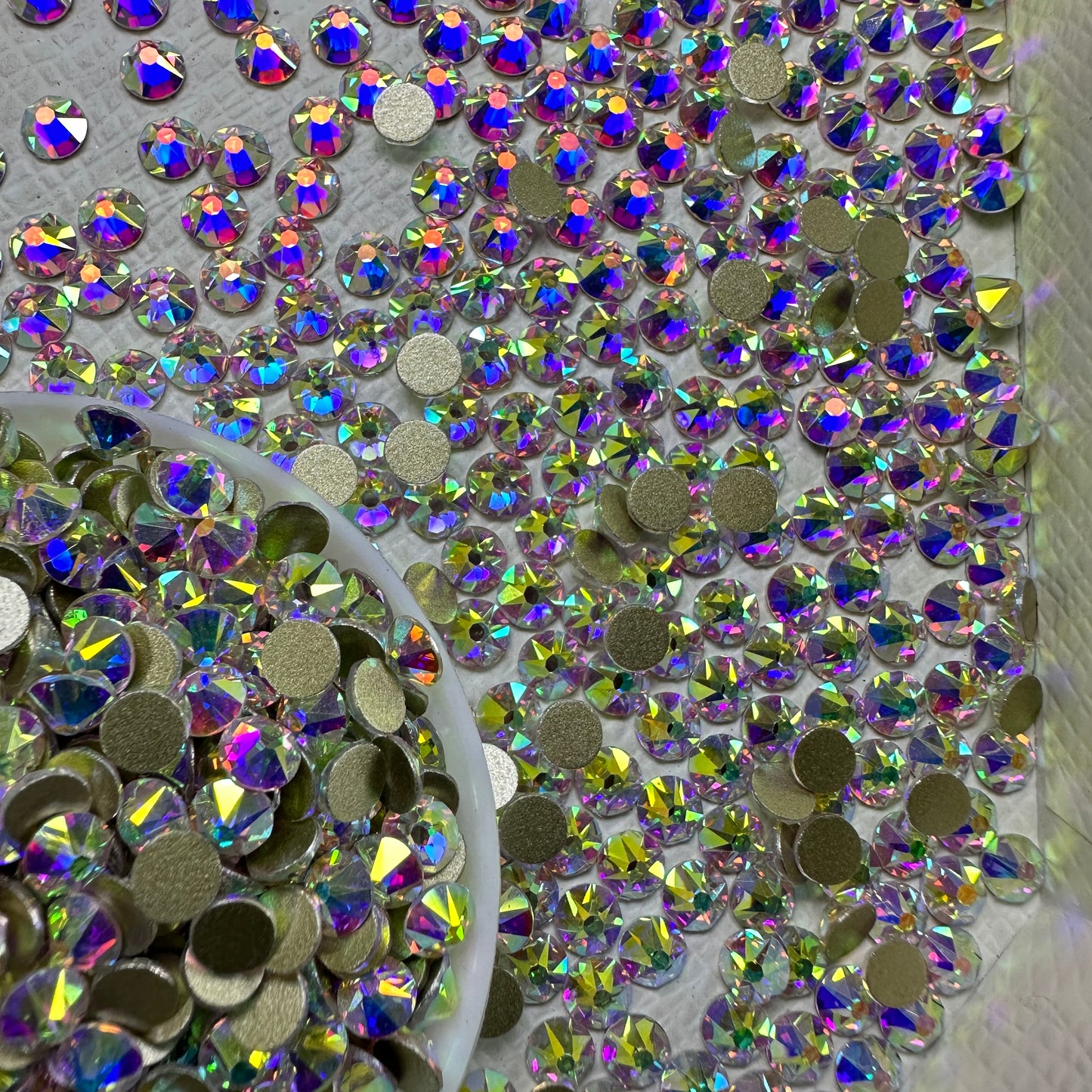 2088 Eco-Friendly Nickel-Free AB Color Non-Hotfix Flat Back Rhinestone Loose 16 Facets Shoes Hat Bags Nail Art